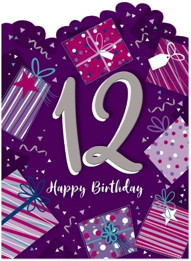 Age 12 - Girls 12th Birthday Card - DA7745 - All The Rage - Welsh Gifts