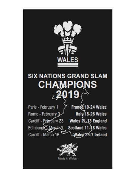 GS2019FM Wales Grand Slam 2019 Fridge Magnet Welsh Six Nations Rugby Gift Idea 