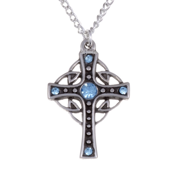 Crystal Loop Cross Necklet Pewter 94 Cc Clear Crystal 17 95 Welsh Gifts
